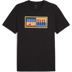Puma Men 39s Graphics Box Tee Ανδρικό Αθλητικό T-Shirt Μαύρο 684827-01