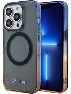 BMW Gradient Bumper MagSafe iPhone 15 Pro Max Θήκη Gray (BMW000745-0)