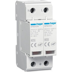 ΑΝΤΙΚΕΡΑΥΝΙΚΟ 2P T2 40kA 1,35kV TT-TNS AC 230V HAGER