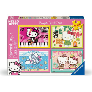 Παιδικό Puzzle Ravensburger Hello Kitty 4x100 Κομμάτια