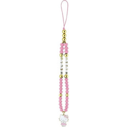 Hello Kitty Pearls and Beads Kitty Charm Phone Charm - Pink - (Hel000170-0)