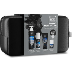 Pharmalead Men's Shower Gel & Shampoo 500ml + Face Cream 50ml + Hair Styling Gel 100ml + Deodorant Roll-On 50ml + Neseser