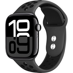 Crong Duo Sport Λουράκι Σιλικόνης Black (Apple Watch 38 / 40 / 41mm)