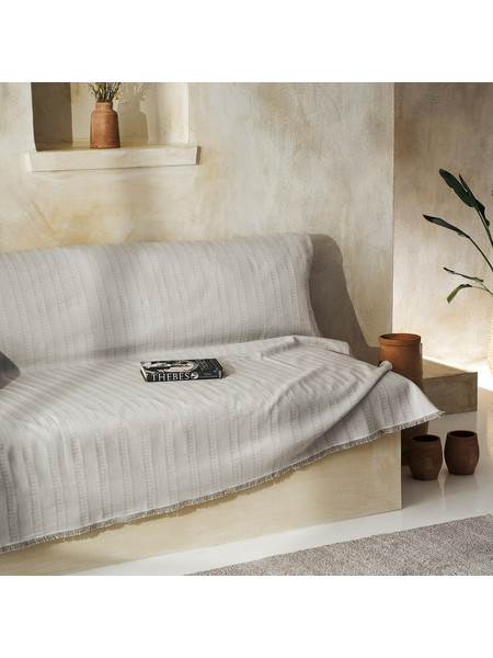 Gofis Home Ριχτάρι Τριθέσιου Καναπέ 180x310 Laurel 731/14 Rock Grey