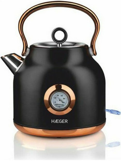 Haeger Art Deco EK-22B.024A Ανοξείδωτος Βραστήρας 1.7lt 2200W Μαύρος