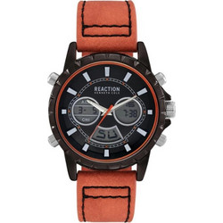 Kenneth Cole Reaction Ανδρικό Ρολόι Χρονογράφος με Πορτοκαλί Δερμάτινο Λουράκι RK50966010