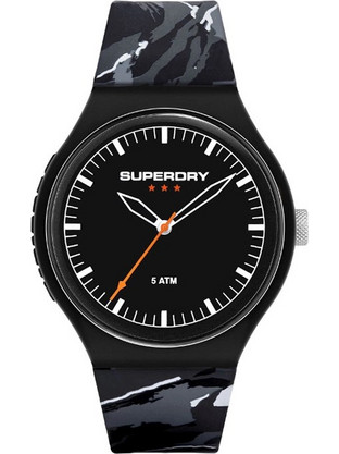 Superdry Urban XL Ανδρικό Ρολόι με Παραλλαγής Καουτσούκ Λουράκι SYG270EB