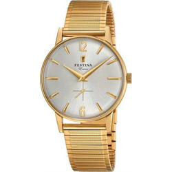 Festina Extra Ανδρικό Ρολόι με Χρυσό Μεταλλικό Μπρασελέ F20251/2