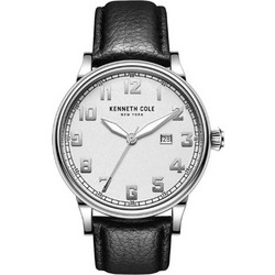 Kenneth Cole New York Ανδρικό Ρολόι με Μαύρο Δερμάτινο Λουράκι KC50982001