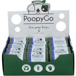PoopyGo Bio Poop Bag. 1 Οικολογικό Βιοδιασπώμενο Ρολό με 15 Σακούλες Περιττωμάτων με Άρωμα Λεβάντας 21 x 33 cm