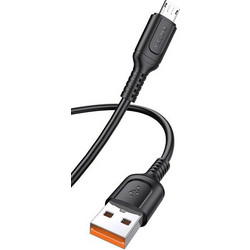 KAKUSIGA καλώδιο micro USB σε USB KSC-805, 2.4A, 480Mbps, 1m, μαύρο