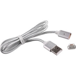 VOLTE-TEL ΚΑΛΩΔΙΟ MICRO USB-A ΦΟΡΤΙΣΗΣ-DATA MAGNETIC BRAIDED VCD08 2.4A 1m SILVER