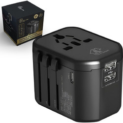 EXTRALINK Smart Life EU/UK/USA/AU/Ch Travel Adapter + USB-C, USB-A - (CHARESL07-WORLD)
