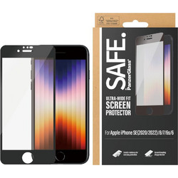 PanzerGlass SAFE Edge-to-Edge Tempered Glass (iPhone SE 2020 / SE 2022 / 8 / 7 / 6 / 6s) Black