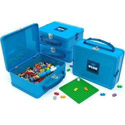 Plus-Plus - Suitcase Metal blue, 600 pc