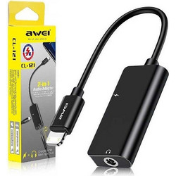 Αντάπτορας Lightning male σε Jack 3.5mm/Lightning female - CL-121 - AWEI - 888087