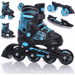 Tempish Verso II Triple Boys Inline Αυξομειούμενα Rollers Παιδικά Μαύρα Μπλε