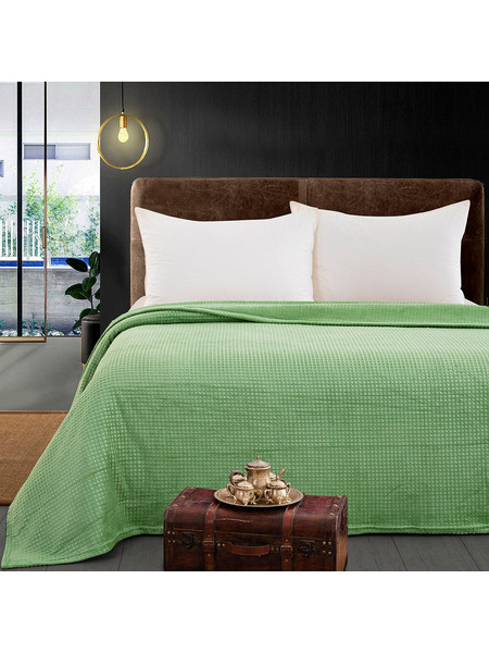 Κουβέρτα Μονόχρωμη Μονή Fleece Art 11552 160x220εκ Πράσινο