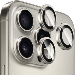 Blueo - Sapphire Crystal Original Lens Glass (3 pack) - iPhone 16 Pro / iPhone 16 Pro Max - Natural Titanium