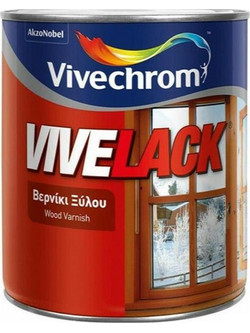 Vivechrom Vivelack 501 Βερνίκι Επιφάνειας Ξύλου Διαλύτου Satin Διάφανο 0.75lt