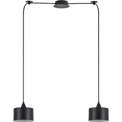 Home Lighting SE21-BL-B Κρεμαστό Φωτιστικό Οροφής Δίφωτο E27 Μαύρο 10-BL2-MS1 77-9036