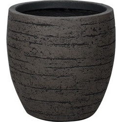 MarHome Fiberclay Κασπώ Γαβάθα Βαθιά Καφέ Κρακέλε Φ33x33cm