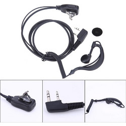 Ακουστικό Σπιράλ Ear Hook UHF/VHF με PTT Μικρόφωνο Βύσμα 2 Pin για Baofeng Ασύρματους Πομποδέκτες