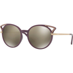 Vogue VO5136S 2539/5A Γυναικεία Γυαλιά Ηλίου Πεταλούδα Μεταλλικά Χρυσά με Καφέ Καθρέπτη Φακό