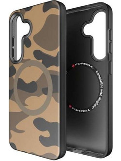 Forcell F-Protect Levels - Ανθεκτική Θήκη (Military Grade) με Υποστήριξη MagSafe για Samsung Galaxy S25 σε Καφέ Xρώμα