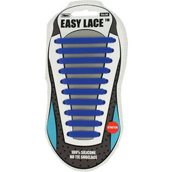 Easy Lace Κορδόνια Παπουτσιών Ελαστικά Σιλικόνης Μπλε 20τμχ