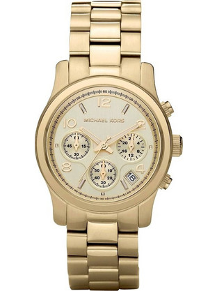 Michael Kors Γυναικείο Ρολόι Χρονογράφος με Χρυσό Μεταλλικό Μπρασελέ MK5055
