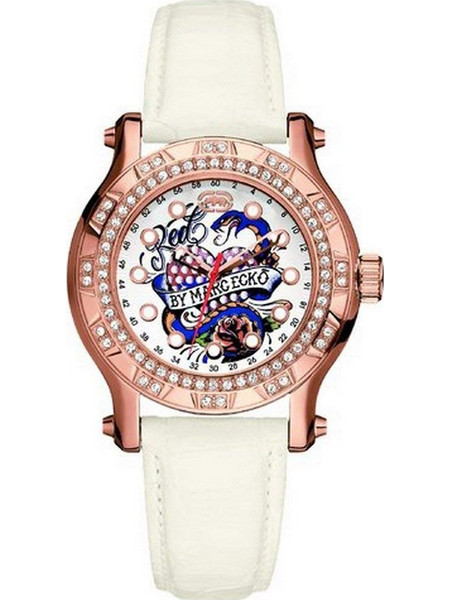 Marc Ecko Fly Away Γυναικείο Ρολόι με Λευκό Δερμάτινο Λουράκι E13599M1
