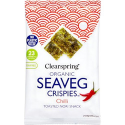 Seaveg Crispies NORI Σνακ με Τσίλι -Χ/ΓΛ. -ΒΙΟ - Clearspring - 4gr