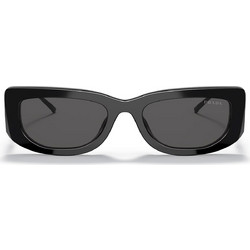 Prada 14YS 1AB5/S0 Γυναικεία Γυαλιά Ηλίου Ορθογώνια Μεταλλικά Μαύρα με Μαύρο Polarized Φακό