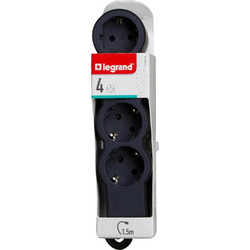 Schurter 4735 σε πολύπριζο Legrand 4 θέσεων