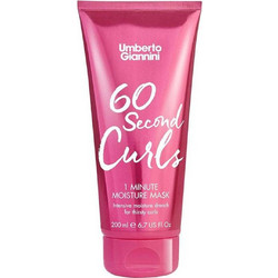Umberto Giannini 60 Second Curls 1 Minute Moisture Μάσκα Μαλλιών για Επανόρθωση για Ξηρά Μαλλιά 200ml