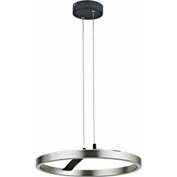 POWERTECH LED φωτιστικό οροφής HLL-0202, 29W, 4000K, Φ38x120cm, ασημί/μαύρο HLL-0202