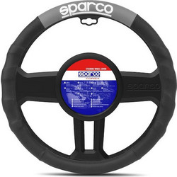 Sparco Κάλυμμα Τιμονιού Αυτοκινήτου Steering Wheel Cover με Διάμετρο 37-38εκ. Συνθετικό Γκρι