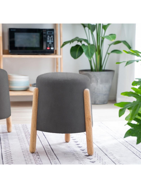 Σκαμπό Nextdeco Natural γκρι Υ46,5x38x37,5εκ