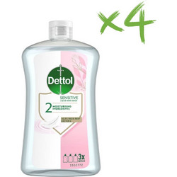 Dettol Soft On Skin Sensitive Liquid Soap Refill 4x750ml