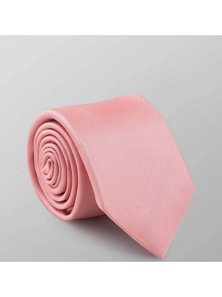 Oxford Company ανδρική μεταξωτή γραβάτα μονόχρωμη Regular Fit - TIE62-101.07 Ροζ