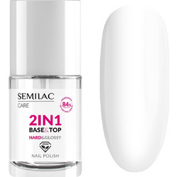 Semilac Care 2 in 1 Base & Top Hard & Glossy Ημιμόνιμο Βερνίκι Νυχιών 7ml