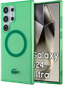 Lacoste Transparent MagSafe Back Cover Green (Samsung Galaxy S24 Ultra)