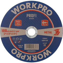 ΤΡΟΧΟΙ ΚΟΠΗΣ ΣΙΔΗΡΟΥ Φ125x3,0x22,2mm WP406418 WORKPRO (PROFI)