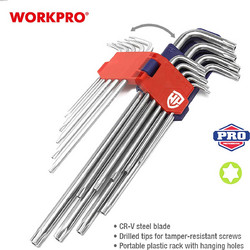 ΚΛΕΙΔΙΑ TORX ΣΕΤ 9 τμχ ΜΑΚΡΥΑ WP222003 WORKPRO (PROFI)