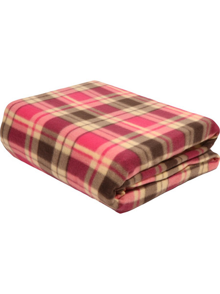 Κουβέρτα fleece εμπριμέ ροζ μονή 160Χ240
