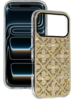 Flower Case for Iphone 17 Pro gold