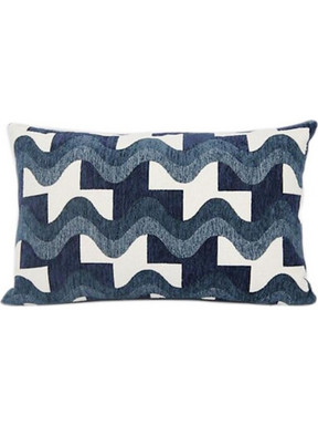 Μαξιλάρι Jacquard μπλε λευκό 38x58cm