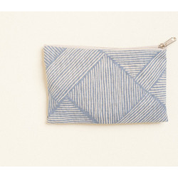 Beauty Home ΠΟΡΤΟΦΟΛΑΚΙ 9 x 16 cm ΔΙΑΓΩΝΙΕΣ ΓΡΑΜΜΕΣ ΜΠΛΕ