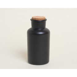 Beauty Home ΜΠΟΥΚΑΛΑΚΙ ΜΑΥΡΟ ΜΑΤ ΜΕ ΦΕΛΛΟ 17 x 8 cm 500 ml